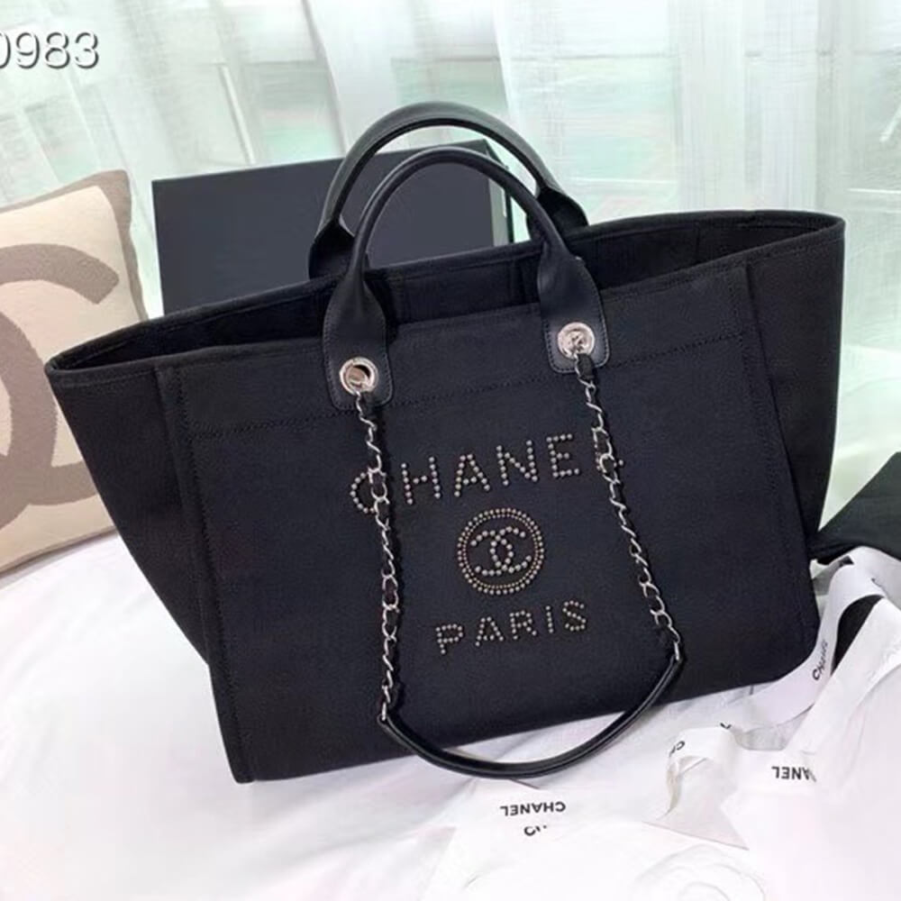 Ch**el MEDIUM DEAUVILLE TOTE(HIGH-END Grade)