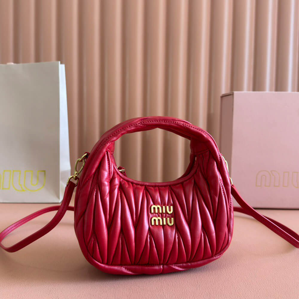 Mini Wander matelasse nappa leather hobo bag(high-end grade)