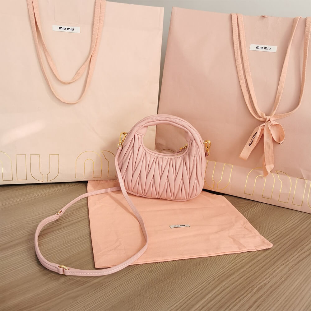 Mini Wander matelasse nappa leather hobo bag(high-end grade)